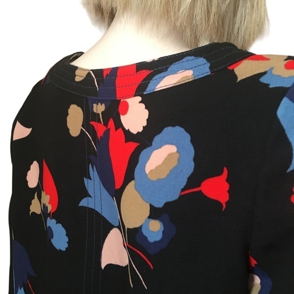 Anthropologie Boden Blouse Top Shirt Tank Floral Colorful Versatile ΒΎ Sleeve - Picture 9 of 13